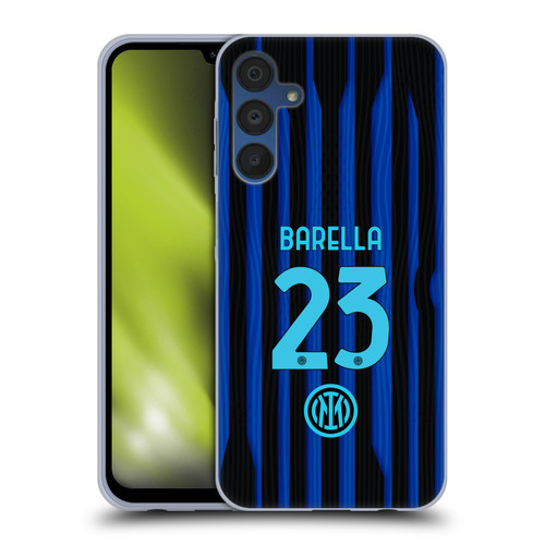 Fc Internazionale Milano 2025/26 Players Home Kit Nicolò Barella Soft Gel Case for Samsung Galaxy A15 & MagSafe