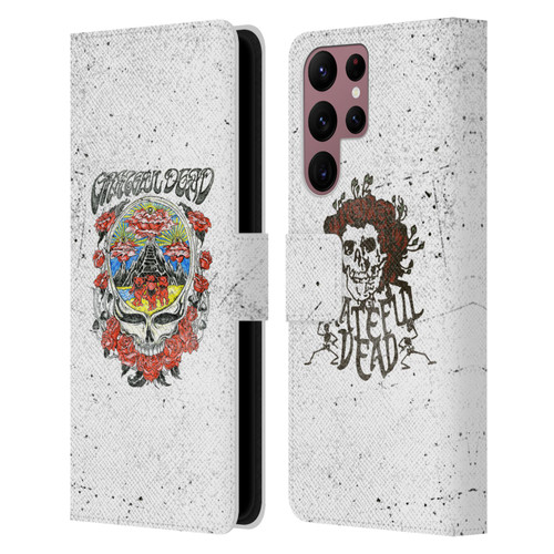 Grateful Dead Trends Rose Leather Book Wallet Case Cover For Samsung Galaxy S22 Ultra 5G