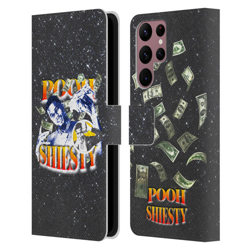 Pooh Shiesty Graphics Art Leather Book Wallet Case Cover For Samsung Galaxy S22 Ultra 5G