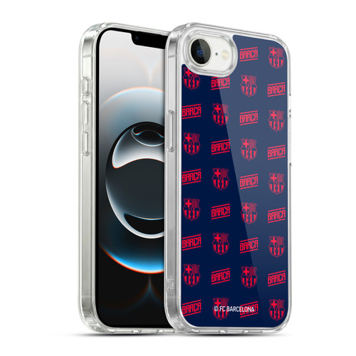 FC Barcelona Graphics Crest Pattern Soft Gel Case for Apple iPhone 16e / Apple iPhone 17e & MagSafe