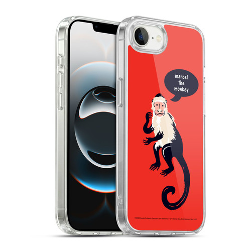 Friends TV Show Iconic Marcel The Monkey Soft Gel Case for Apple iPhone 16e / Apple iPhone 17e & MagSafe