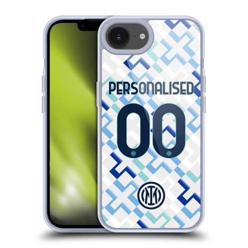 Custom Customised Personalised Inter Milan 2025/26 Players Home Kit Away Soft Gel Case for Apple iPhone 16e / Apple iPhone 17e & MagSafe