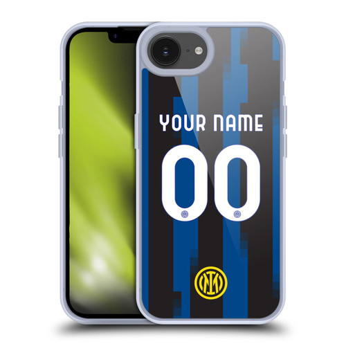 Custom Customised Personalised Inter Milan 2023/24 Kit Home Soft Gel Case for Apple iPhone 16e / Apple iPhone 17e & MagSafe
