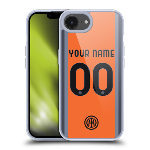 Custom Customised Personalised Inter Milan 2023/24 Kit Third Soft Gel Case for Apple iPhone 16e / Apple iPhone 17e & MagSafe