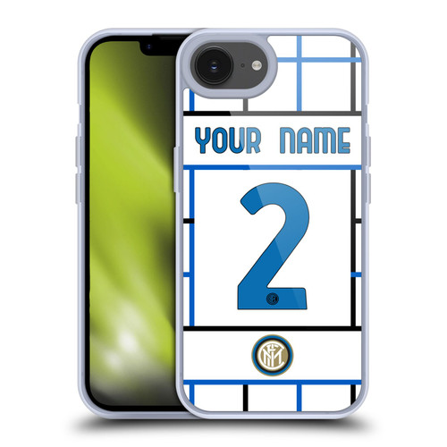 Custom Customised Personalised Inter Milan 2020/21 Crest Kit Away Soft Gel Case for Apple iPhone 16e / Apple iPhone 17e & MagSafe