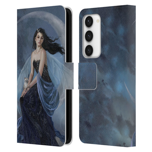 Nene Thomas Crescents Moon Indigo Fairy Leather Book Wallet Case Cover For Samsung Galaxy S23 5G