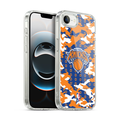 NBA New York Knicks Camouflage Soft Gel Case for Apple iPhone 16e / Apple iPhone 17e & MagSafe