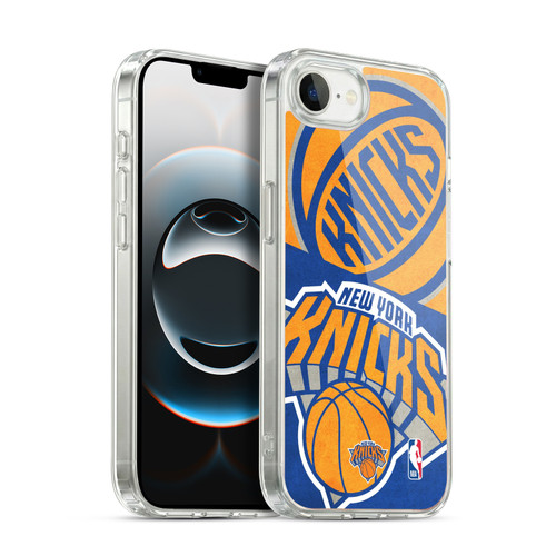 NBA New York Knicks Half Oversized Soft Gel Case for Apple iPhone 16e / Apple iPhone 17e & MagSafe