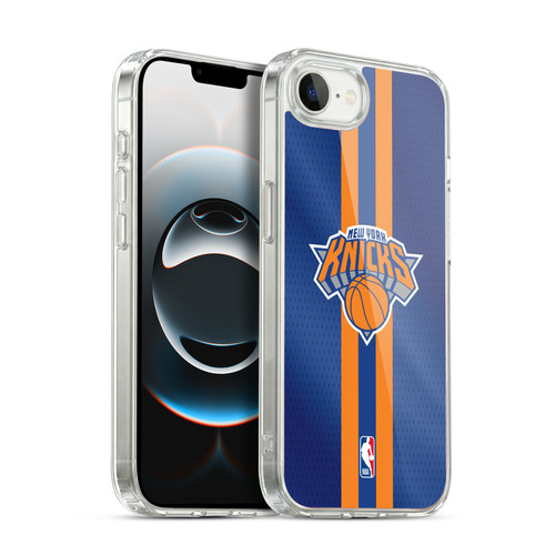 NBA New York Knicks Stripes Soft Gel Case for Apple iPhone 16e / Apple iPhone 17e & MagSafe