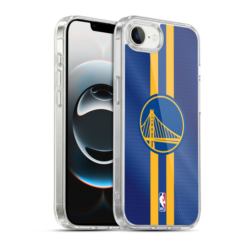 NBA Golden State Warriors Stripes Soft Gel Case for Apple iPhone 16e / Apple iPhone 17e & MagSafe
