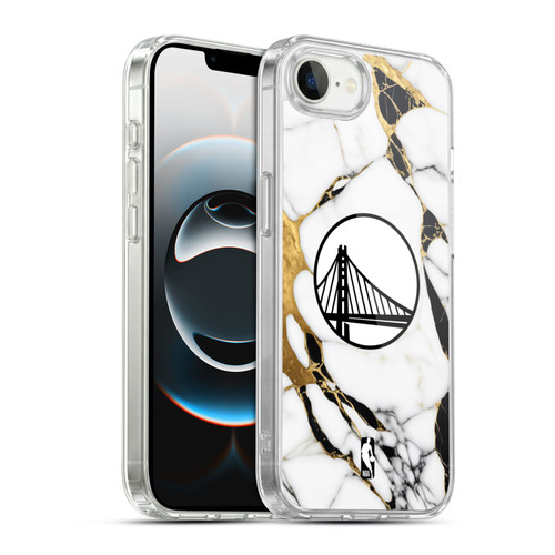 NBA Golden State Warriors White Marble Soft Gel Case for Apple iPhone 16e / Apple iPhone 17e & MagSafe