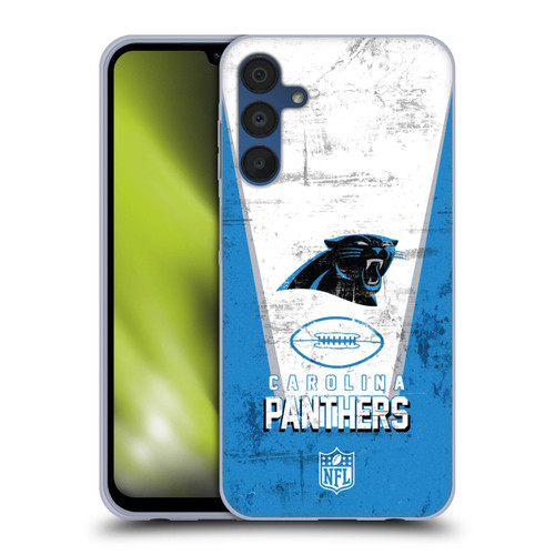 NFL Carolina Panthers Logo Art Banner Soft Gel Case for Samsung Galaxy A15 & MagSafe