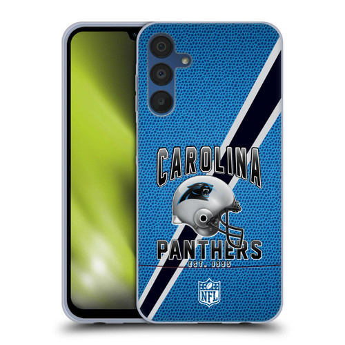 NFL Carolina Panthers Logo Art Football Stripes Soft Gel Case for Samsung Galaxy A15 & MagSafe