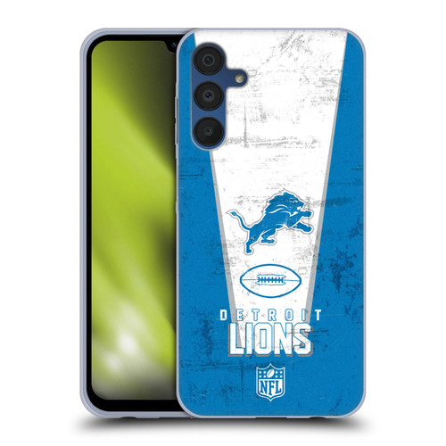 NFL Detroit Lions Logo Art Banner Soft Gel Case for Samsung Galaxy A15 & MagSafe