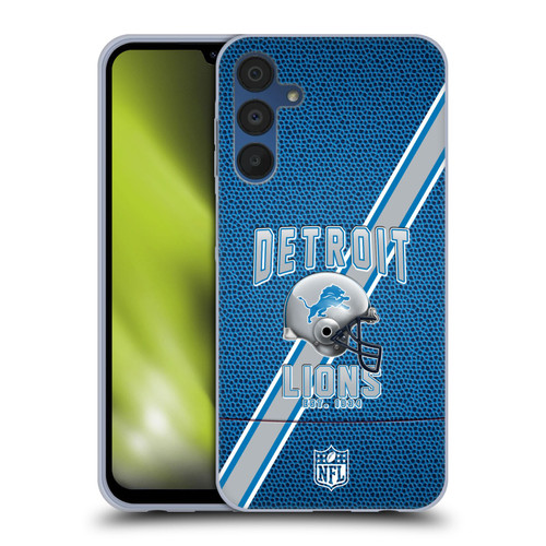 NFL Detroit Lions Logo Art Football Stripes Soft Gel Case for Samsung Galaxy A15 & MagSafe