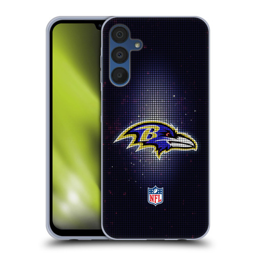 NFL Baltimore Ravens Artwork LED Soft Gel Case for Samsung Galaxy A15 & MagSafe