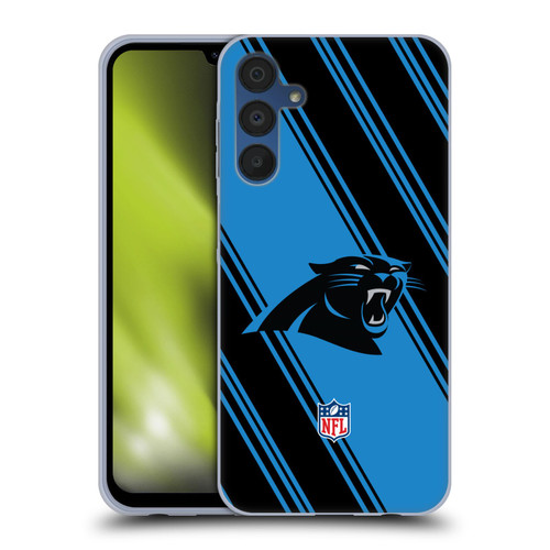 NFL Carolina Panthers Artwork Stripes Soft Gel Case for Samsung Galaxy A15 & MagSafe