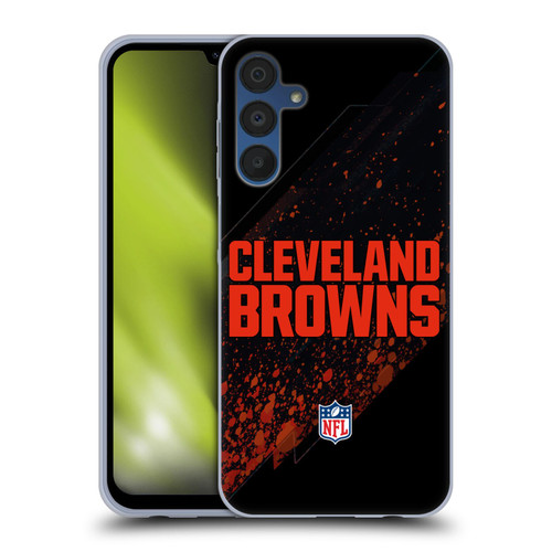 NFL Cleveland Browns Logo Blur Soft Gel Case for Samsung Galaxy A15 & MagSafe