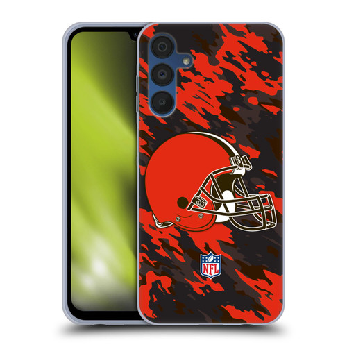 NFL Cleveland Browns Logo Camou Soft Gel Case for Samsung Galaxy A15 & MagSafe