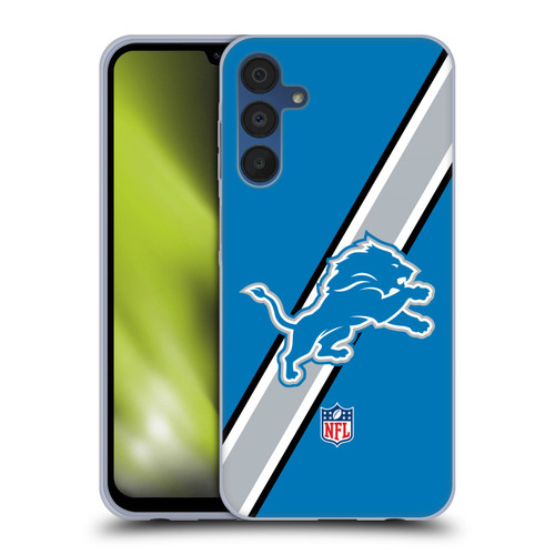 NFL Detroit Lions Logo Stripes Soft Gel Case for Samsung Galaxy A15 & MagSafe