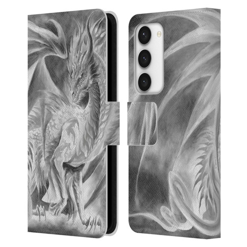 Ruth Thompson Dragons Silver Ice Leather Book Wallet Case Cover For Samsung Galaxy S23 5G