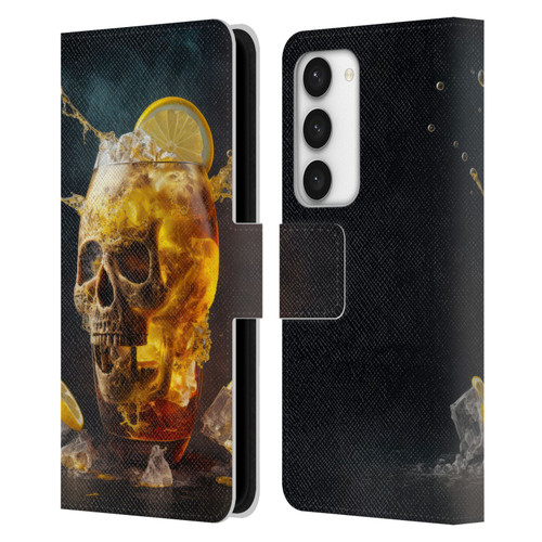 Spacescapes Cocktails Long Island Ice Tea Leather Book Wallet Case Cover For Samsung Galaxy S23 5G