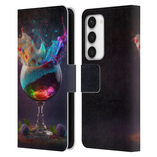 Spacescapes Cocktails Universal Magic Leather Book Wallet Case Cover For Samsung Galaxy S23 5G