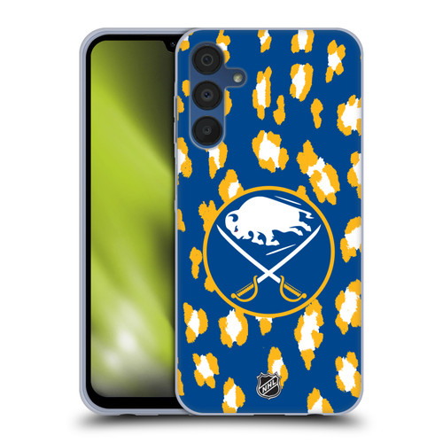 NHL Buffalo Sabres Leopard Pattern Soft Gel Case for Samsung Galaxy A15 & MagSafe