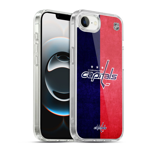 NHL Washington Capitals Half Distressed Soft Gel Case for Apple iPhone 16e / Apple iPhone 17e & MagSafe
