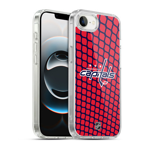 NHL Washington Capitals Net Pattern Soft Gel Case for Apple iPhone 16e / Apple iPhone 17e & MagSafe