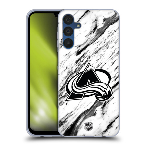 NHL Colorado Avalanche Marble Soft Gel Case for Samsung Galaxy A15 & MagSafe