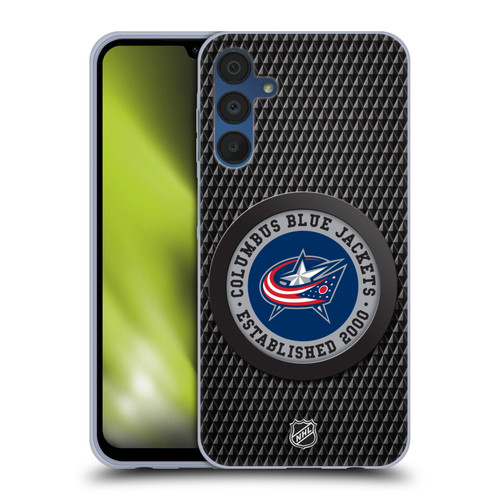 NHL Columbus Blue Jackets Puck Texture Soft Gel Case for Samsung Galaxy A15 & MagSafe