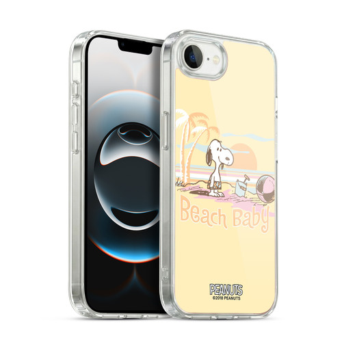 Peanuts Beach Snoopy Sunset Soft Gel Case for Apple iPhone 16e / Apple iPhone 17e & MagSafe