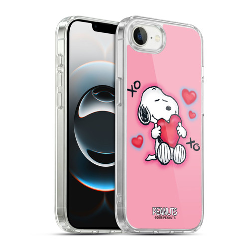 Peanuts Snoopy Boardwalk Airbrush XOXO Soft Gel Case for Apple iPhone 16e / Apple iPhone 17e & MagSafe