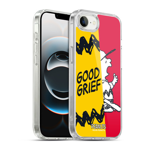 Peanuts Halfs And Laughs Charlie Good Grief Soft Gel Case for Apple iPhone 16e / Apple iPhone 17e & MagSafe