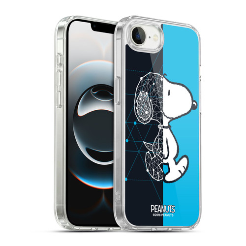 Peanuts Halfs And Laughs Snoopy Geometric Soft Gel Case for Apple iPhone 16e / Apple iPhone 17e & MagSafe