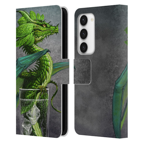 Stanley Morrison Dragons Green Mojito Drink Leather Book Wallet Case Cover For Samsung Galaxy S23 5G