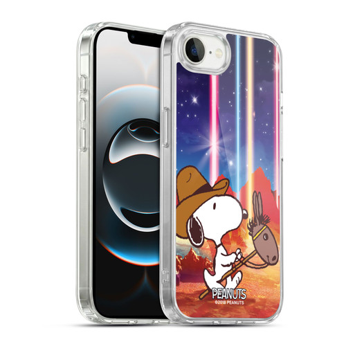 Peanuts Snoopy Space Cowboy Nebula Horse Riding Soft Gel Case for Apple iPhone 16e / Apple iPhone 17e & MagSafe