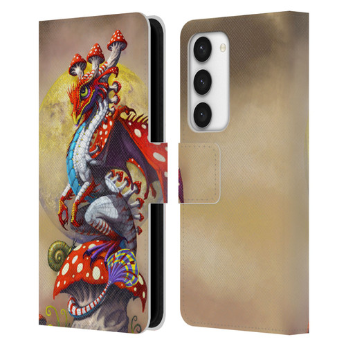 Stanley Morrison Dragons 3 Mushroom Garden Leather Book Wallet Case Cover For Samsung Galaxy S23 5G