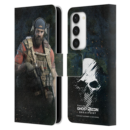 Tom Clancy's Ghost Recon Breakpoint Character Art Nomad Leather Book Wallet Case Cover For Samsung Galaxy S23 5G