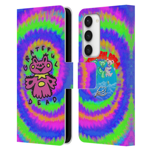 Grateful Dead Trends Dancing Bear Colorful Leather Book Wallet Case Cover For Samsung Galaxy S23 5G