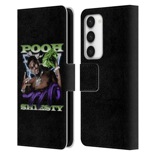 Pooh Shiesty Graphics Photo Leather Book Wallet Case Cover For Samsung Galaxy S23 5G