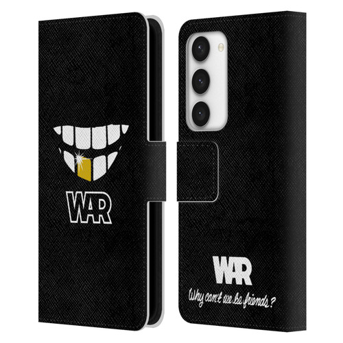 War Graphics Why Can't We Be Friends? Leather Book Wallet Case Cover For Samsung Galaxy S23 5G