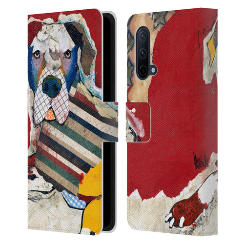 Michel Keck Dogs 2 Great Dane Leather Book Wallet Case Cover For OnePlus Nord CE 5G