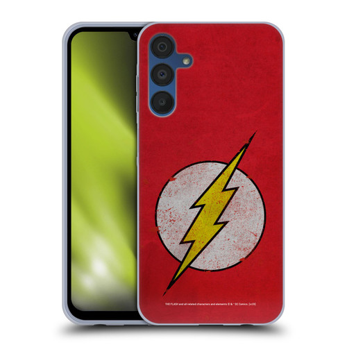 The Flash DC Comics Logo Distressed Look Soft Gel Case for Samsung Galaxy A15 & MagSafe