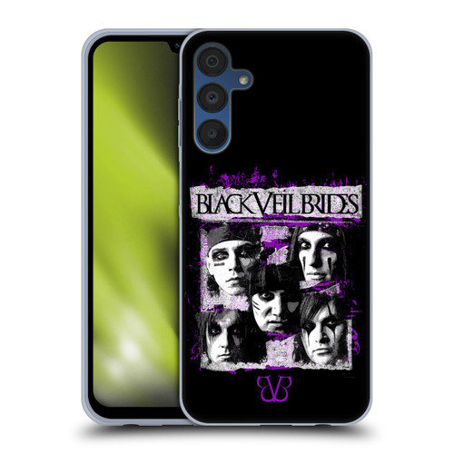 Black Veil Brides Band Art Grunge Faces Soft Gel Case for Samsung Galaxy A15 & MagSafe