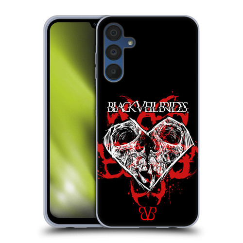 Black Veil Brides Band Art Skull Heart Soft Gel Case for Samsung Galaxy A15 & MagSafe