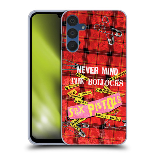 Sex Pistols Band Art Tartan Print Song Art Soft Gel Case for Samsung Galaxy A15 & MagSafe
