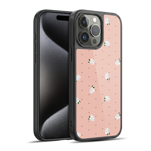 Anis Illustration Flower Pattern 2 Dots Gel Armour Case For Apple iPhone 15 Pro Max