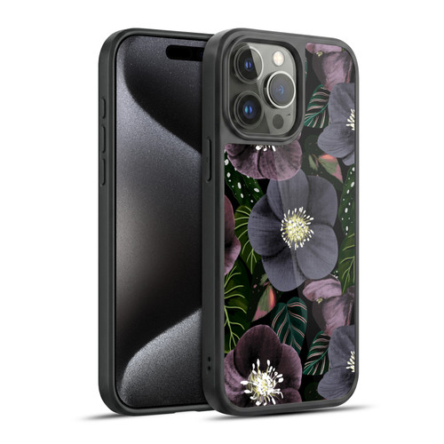 Anis Illustration Graphics Dark Flowers Gel Armour Case For Apple iPhone 15 Pro Max